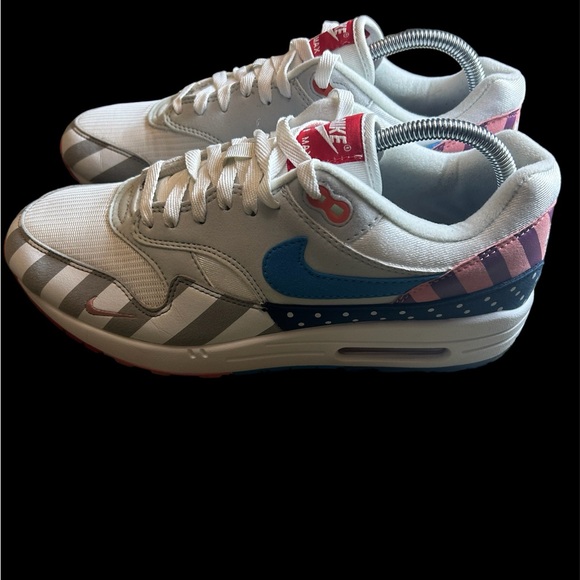 Nike Size Air Max 1 Parra At3057-100 Para Low Cut White Tone Sz 9.5 - Picture 3 of 9